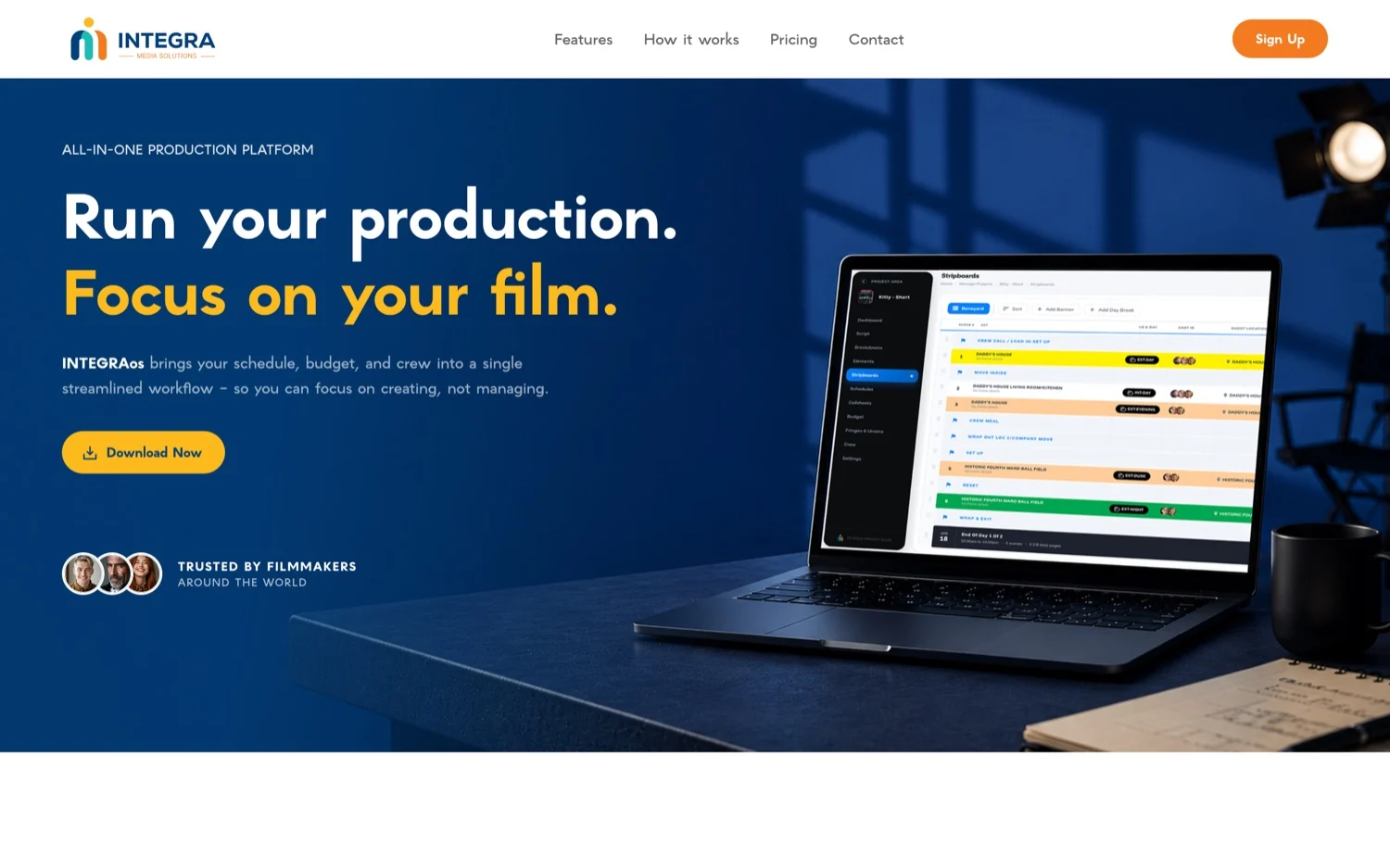 Integra — live product screen