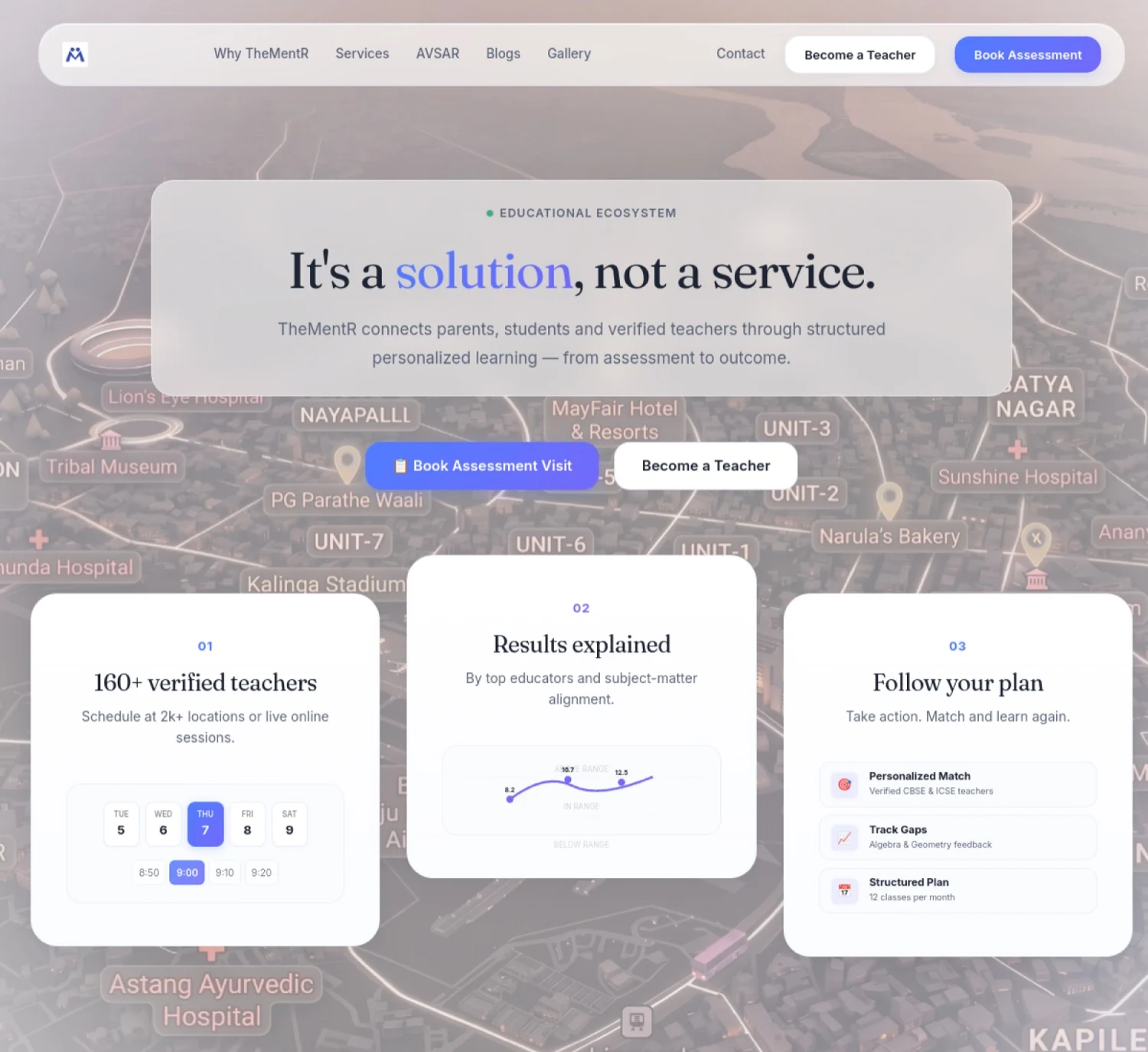 MentR — live product screen