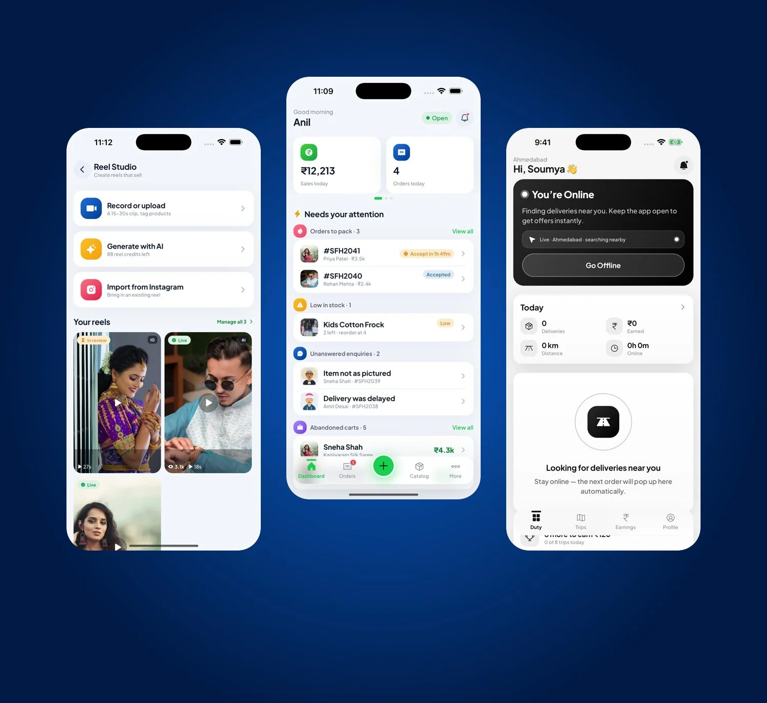 Vidco — live product screen